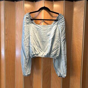 Cloth & Stone Puff Shoulder / Off the Shoulder Blouse